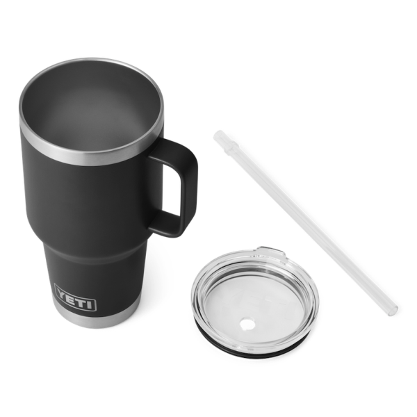 Black Yeti Rambler 35 oz Mug Straw Drinkware | HBJPYA-026
