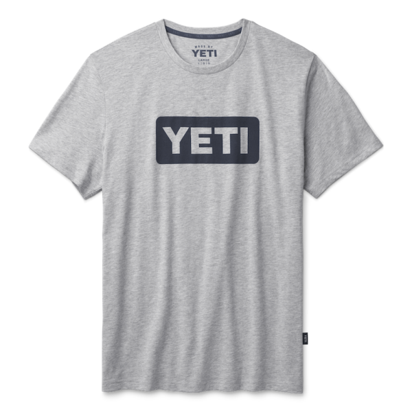Gray/Navy Yeti Premium Logo Badge Short Sleeve T-Shirt Short Sleeve T-Shirt | BLTAGO-041