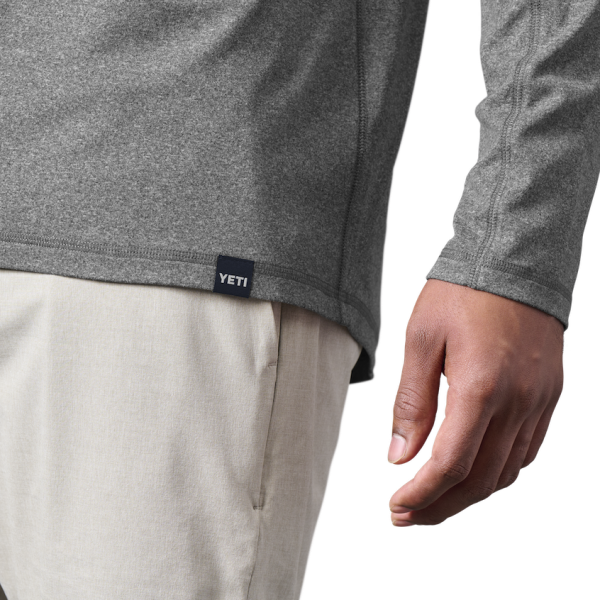 Heather Charcoal Yeti Tarpon Cowboy Long Sleeve Pullover Long Sleeve Pullover | QUSYIM-694