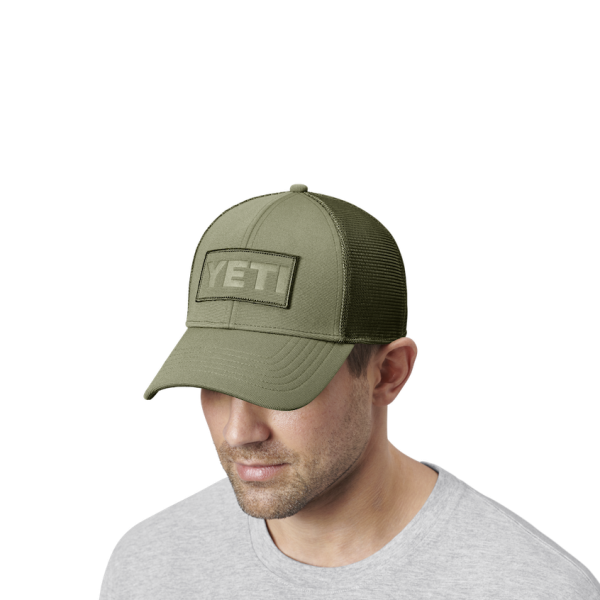 Olive Green Yeti Patch On Patch Trucker Hat Hats | QFWJDI-978