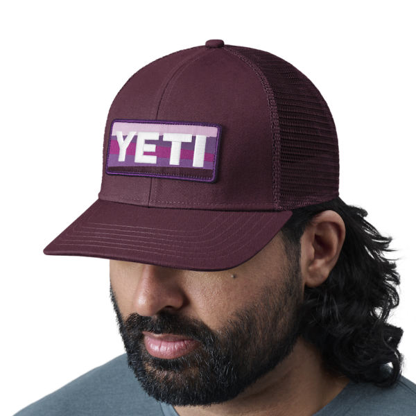 Plum Yeti Sunrise Badge Trucker Hat Hats | CXFGRL-692