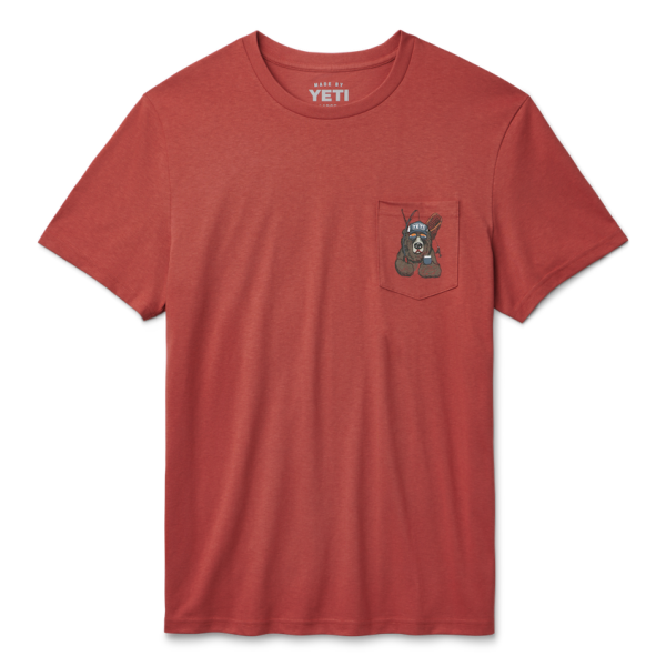 Rust Yeti Cool Bear Pocket Short Sleeve T-Shirt Short Sleeve T-Shirt | ARXYGB-689