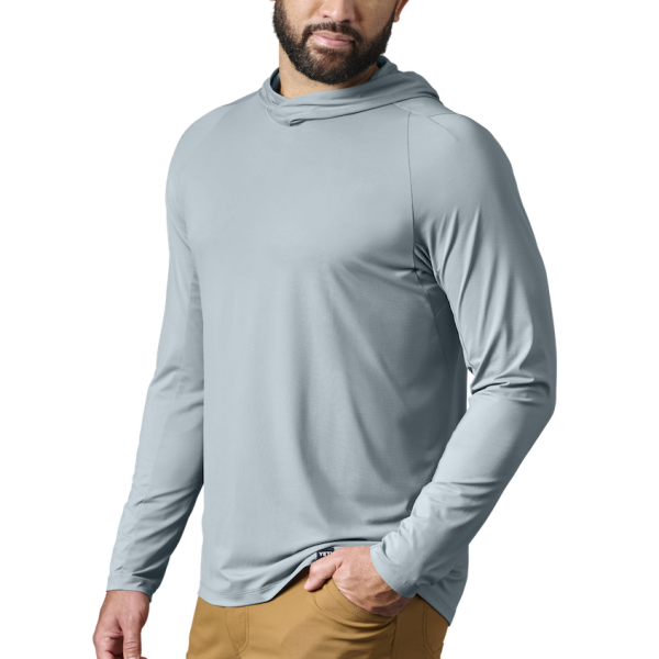 Stone Blue Yeti Hooded Long Sleeve Sunshirt Sunshirts | TMYWRK-416