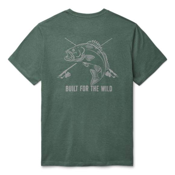 Heather Deep Green Yeti Fishing Bass Short Sleeve T-Shirt Short Sleeve T-Shirt | ZBAJPC-168